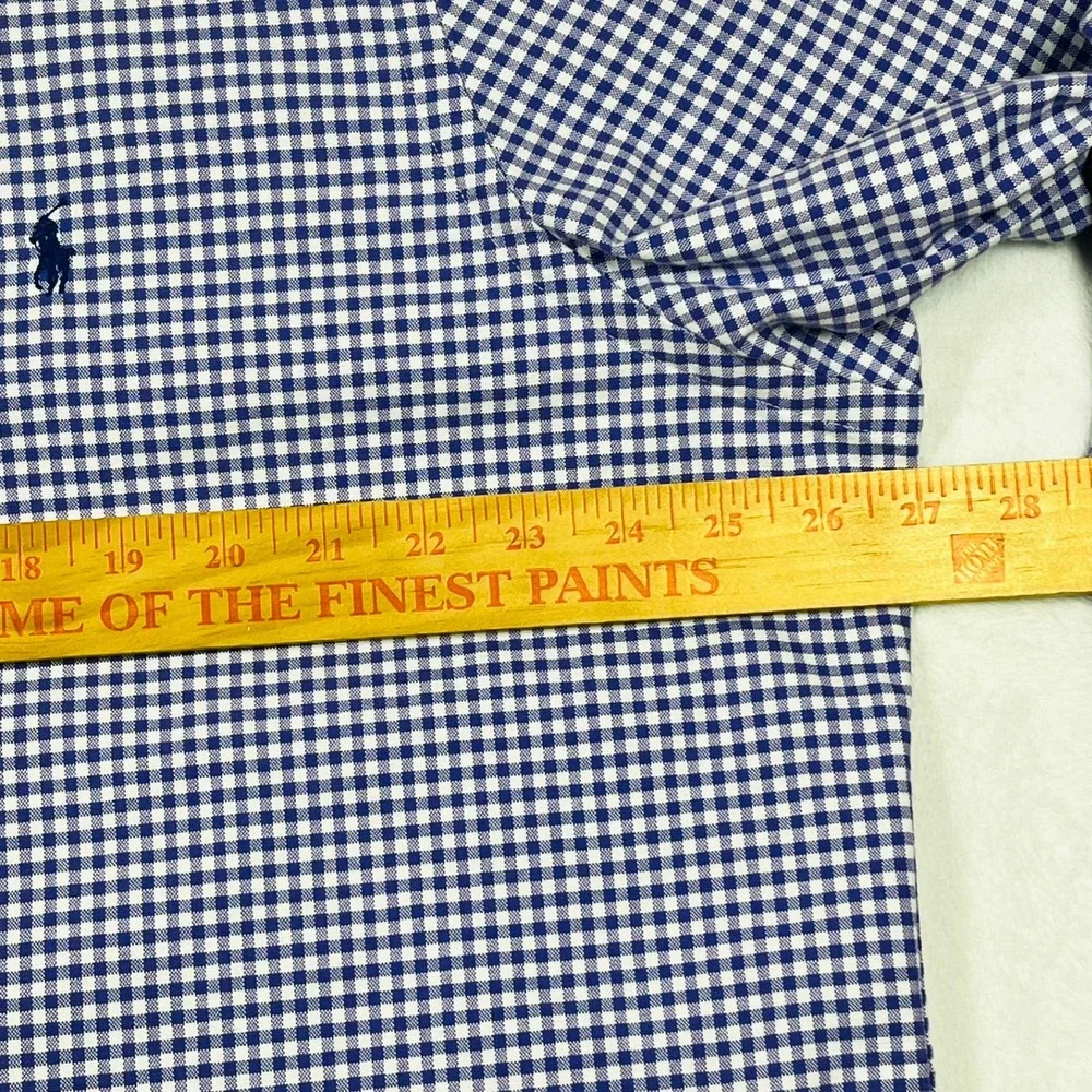Polo Ralph Lauren Button Down Shirt Mens XXL Purple Gingham Check Preppy *Flaw